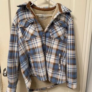 Blue and Brown Plaid Jacket